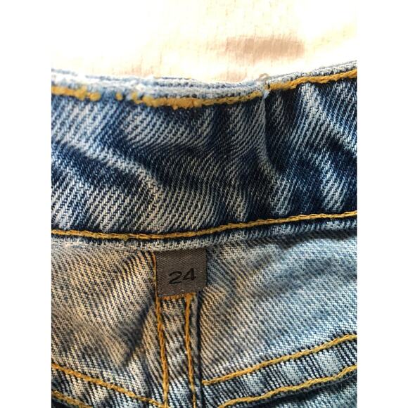 CARMAR girls denim distressed ruffle jean skirt size 24 size 8 - Picture 4 of 6